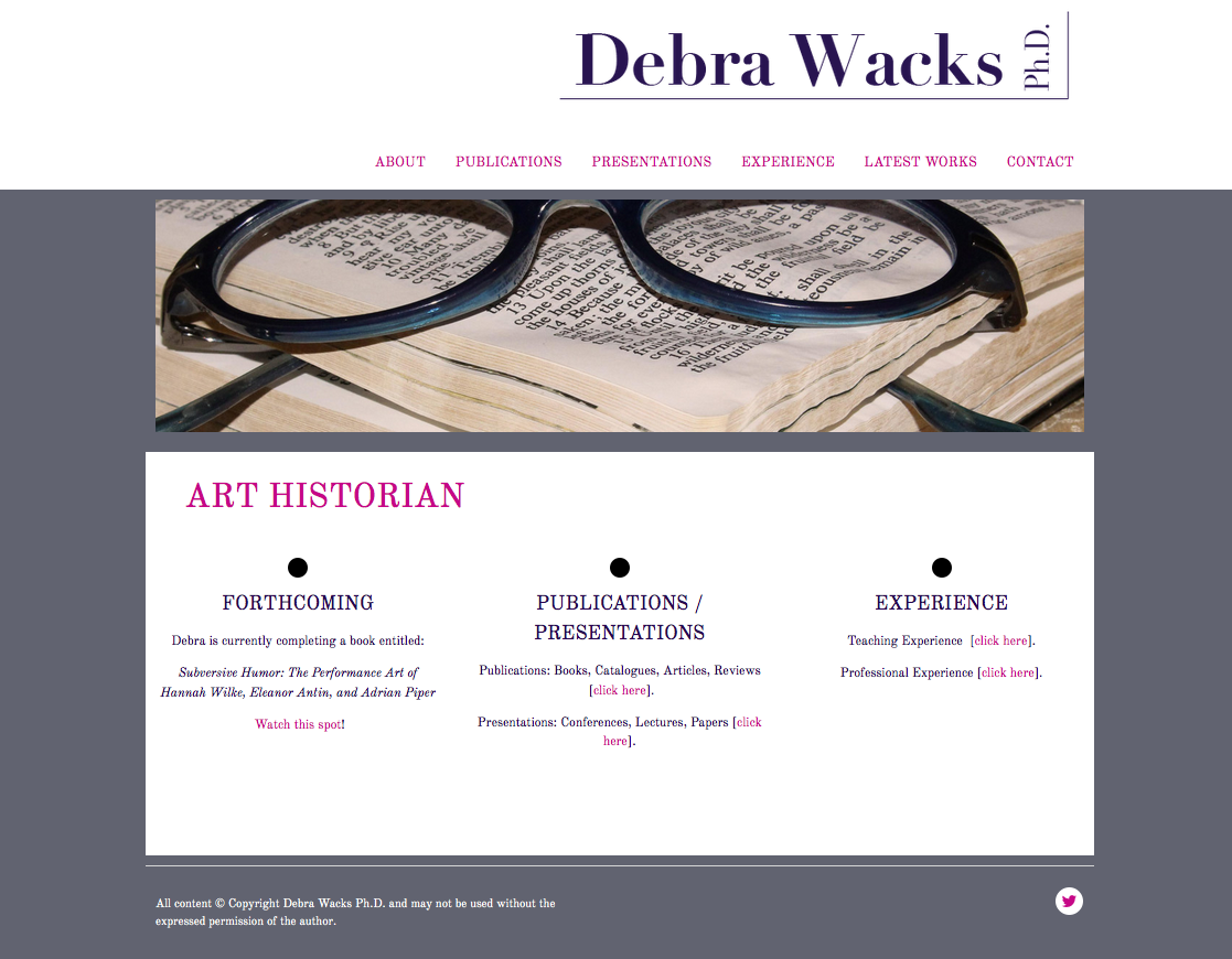 Debra Wacks Ph.D. Art Historian