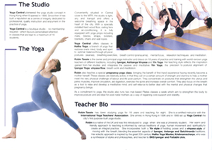 Yoga Central Brochure inside
